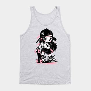 Skater Girl. For Skateboard Lovers. Tank Top